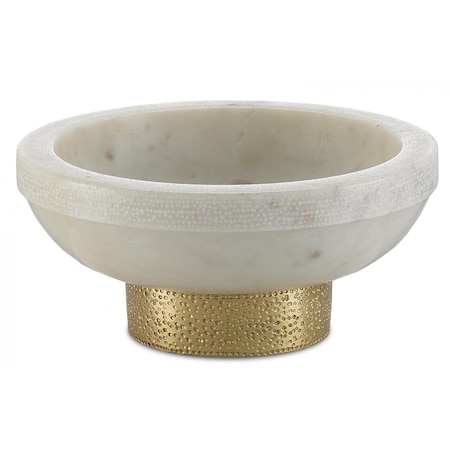 Currey Valor Small White Bowl 1200-0169